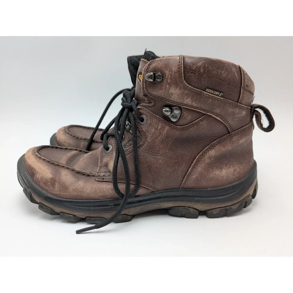 Keen Hiking Boots Men 10 Brown 1009250 Keen Dry Waterproof Leather Moc Toe Boot